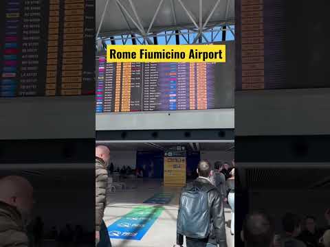 The lovely Fiumicino Airport in Rome, Italy!