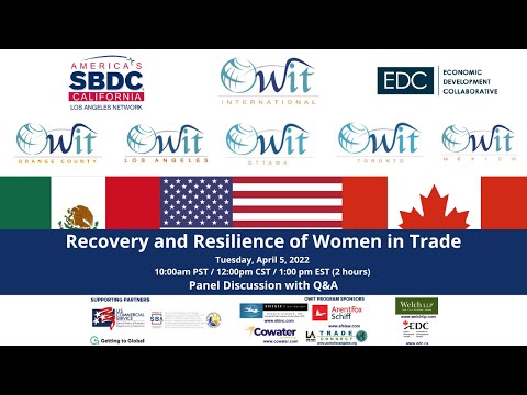 Recovery and Resilience of Women in International Trade - April 5, 2022